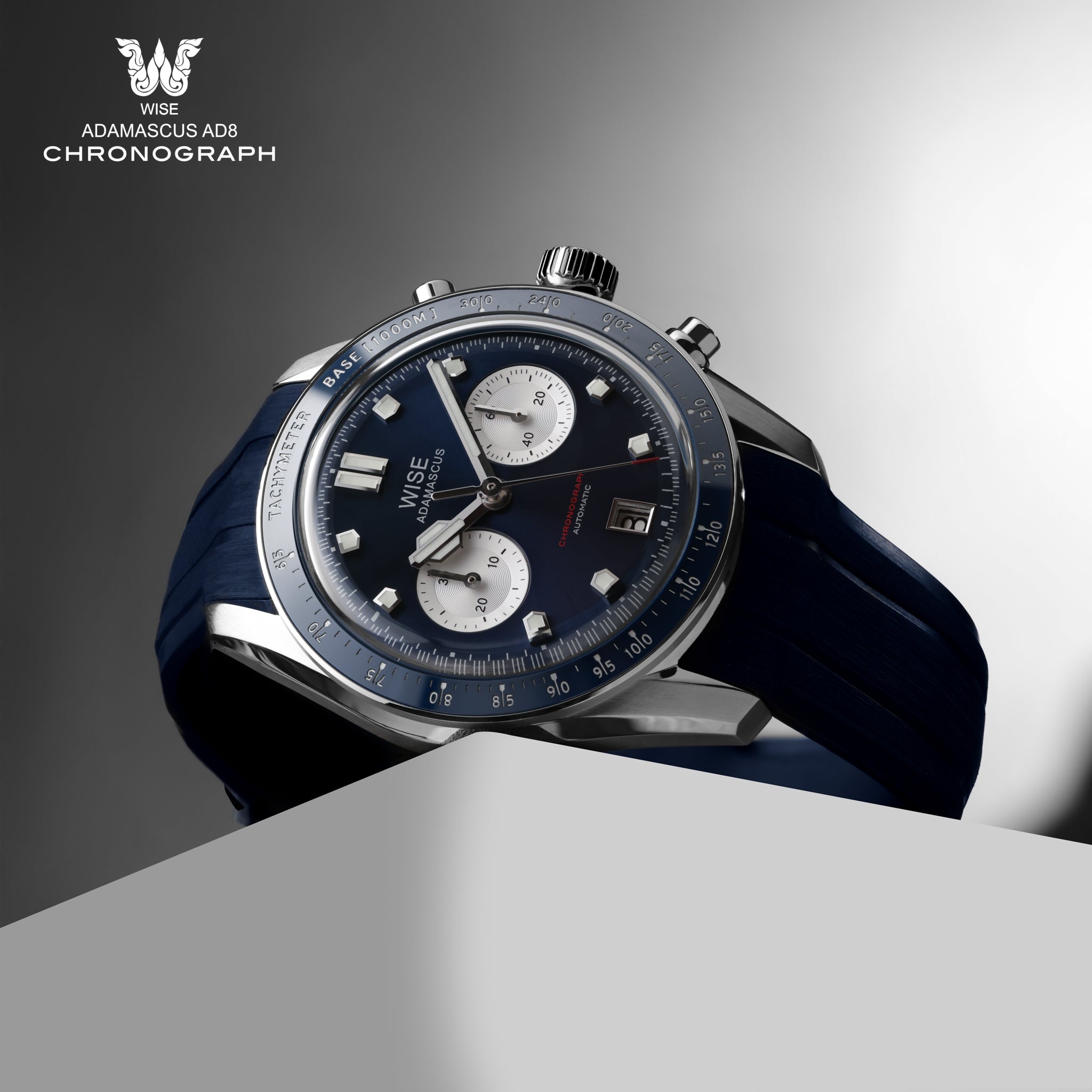 ライヴ・エイド ADAMASCUS AD8 Chronograph Blue-White – WISE