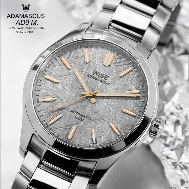 WISE ADAMASCUS AD9M. メテオライト文字盤 オンライン ショップ 安いファッション - WISE ADAMASCUS AD9M