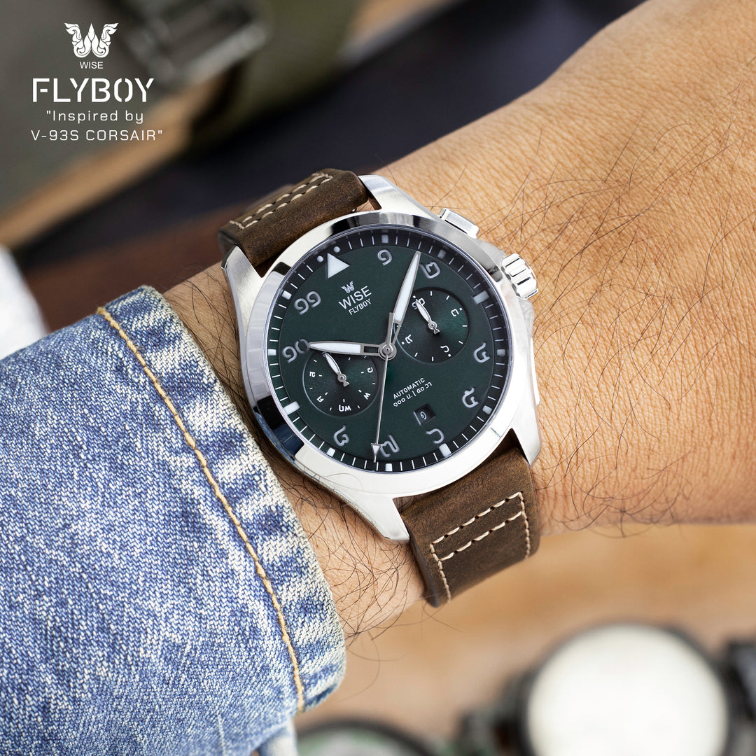 WISE Flyboy Crazy Horse Leather Strap 20