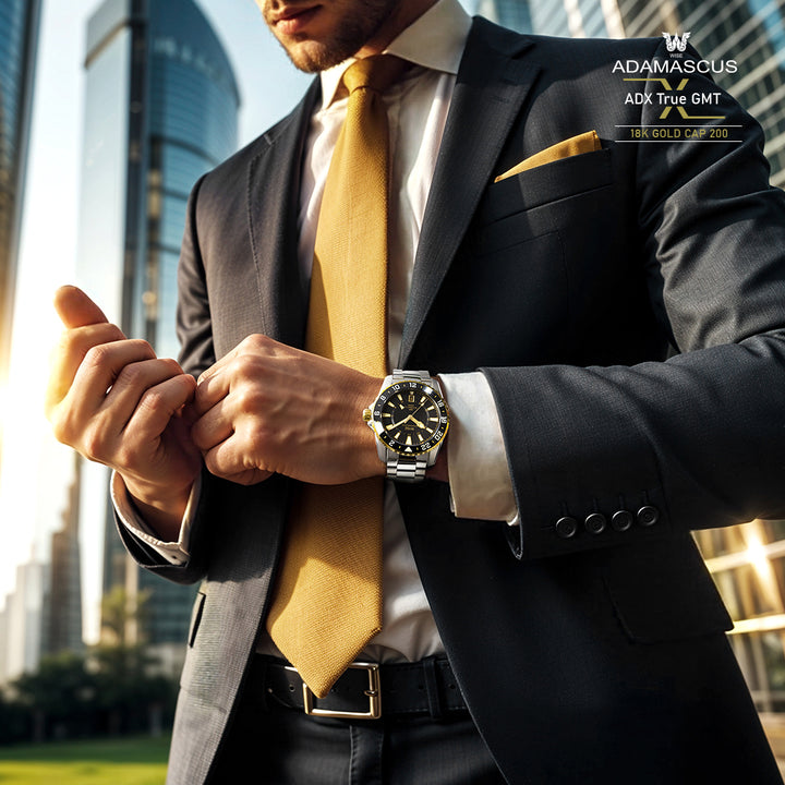 ADAMASCUS ADX101YG True GMT 18K Gold Cap 200 – WISE