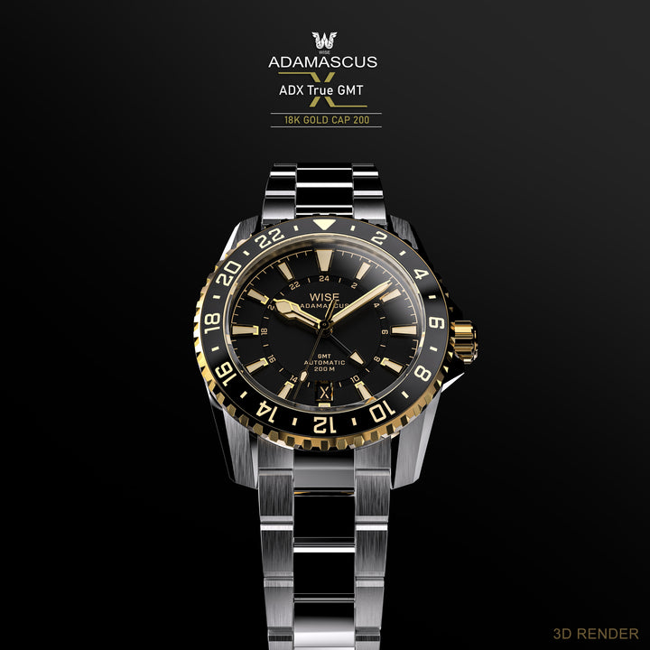 ADAMASCUS ADX101YG True GMT 18K Gold Cap 200 – WISE