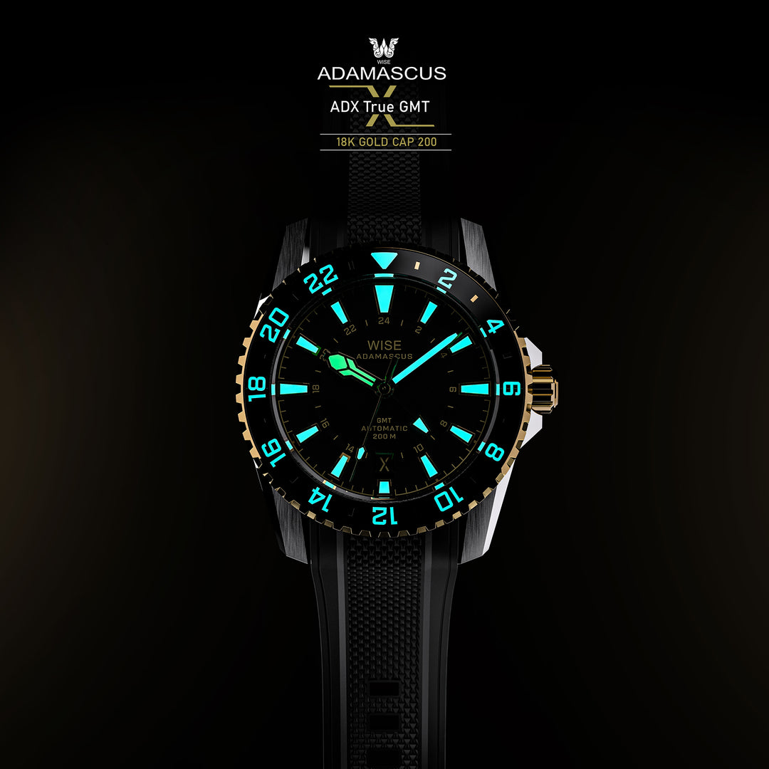 ADAMASCUS ADX101YG True GMT 18K Gold Cap 200 – WISE