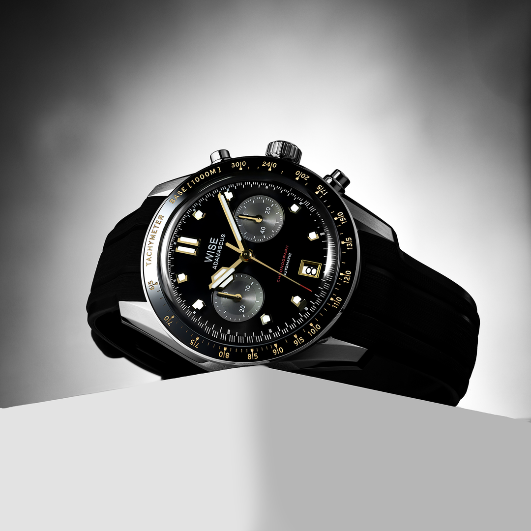 ADAMASCUS AD8CHRO11 Chronograph Black-Grey – WISE ADAMASCUS AD8CHRO11 Chronograph Black-Grey – WISE