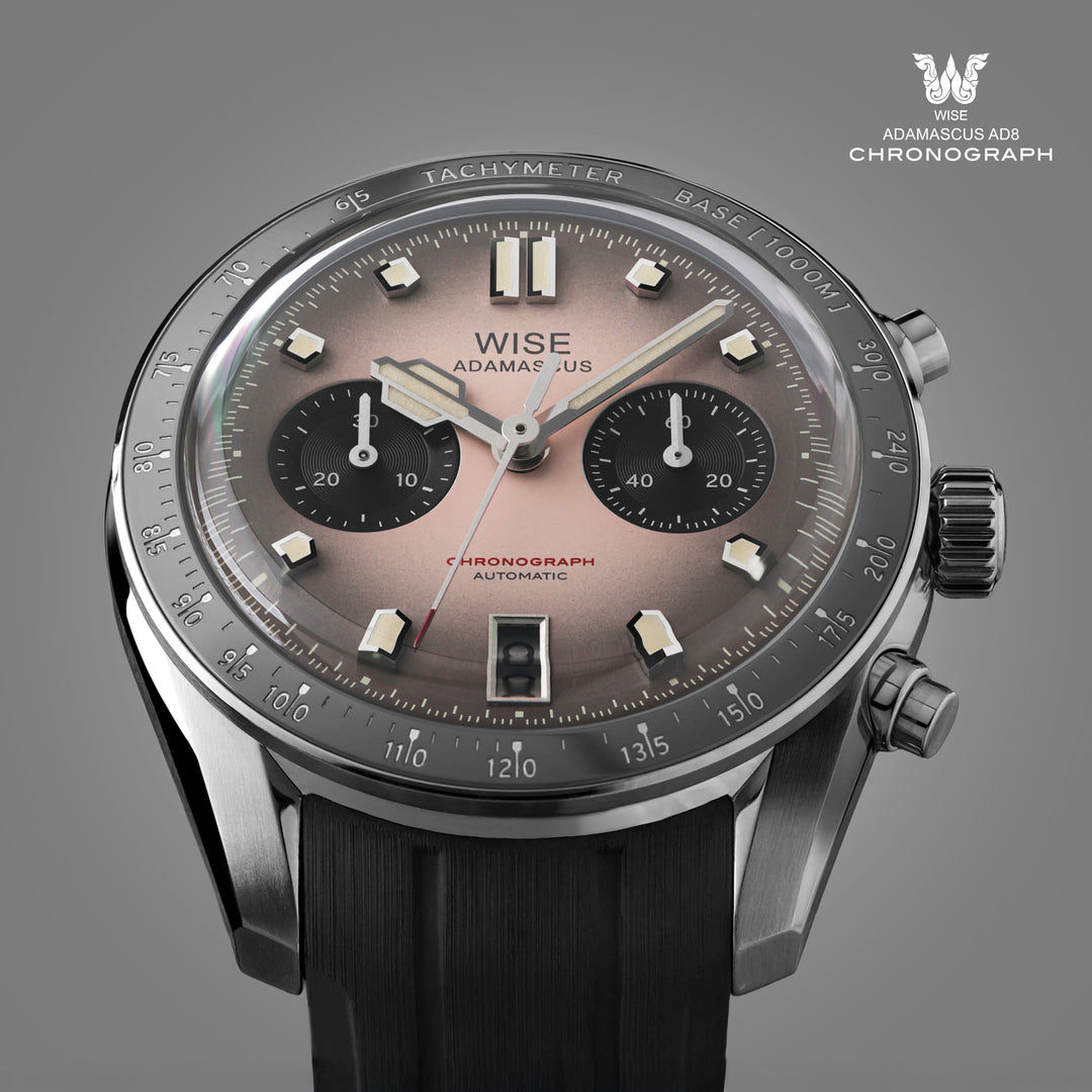 chapter 65 Áiám ADAMASCUS AD8 Chronograph Light Pink-Grey – WISE