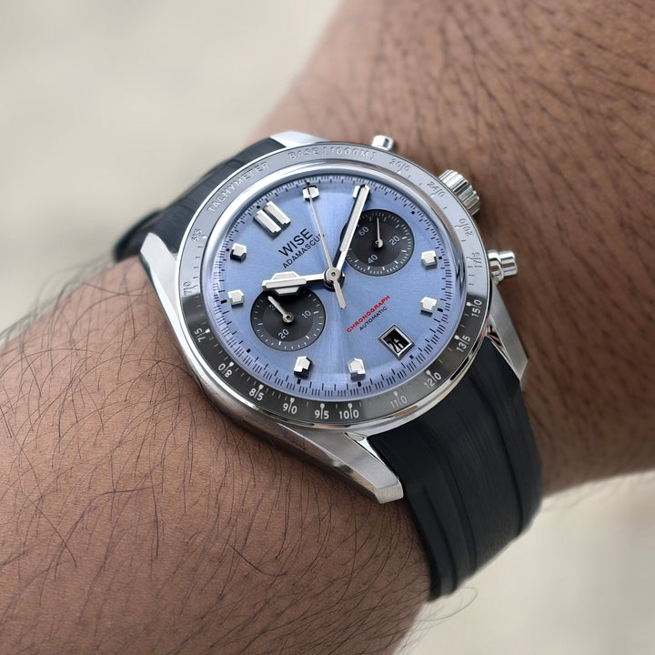ADAMASCUS AD8 Chronograph Light Blue-Grey – WISE