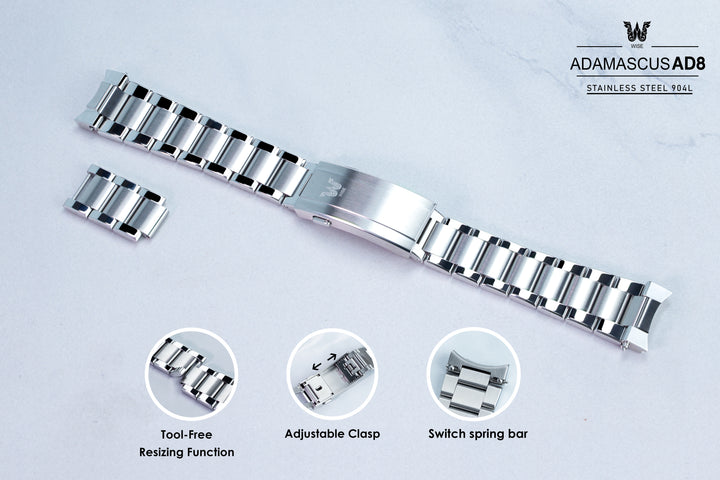 ADAMASCUS AD820A-S Stainless 904L Bracelet Set – WISE