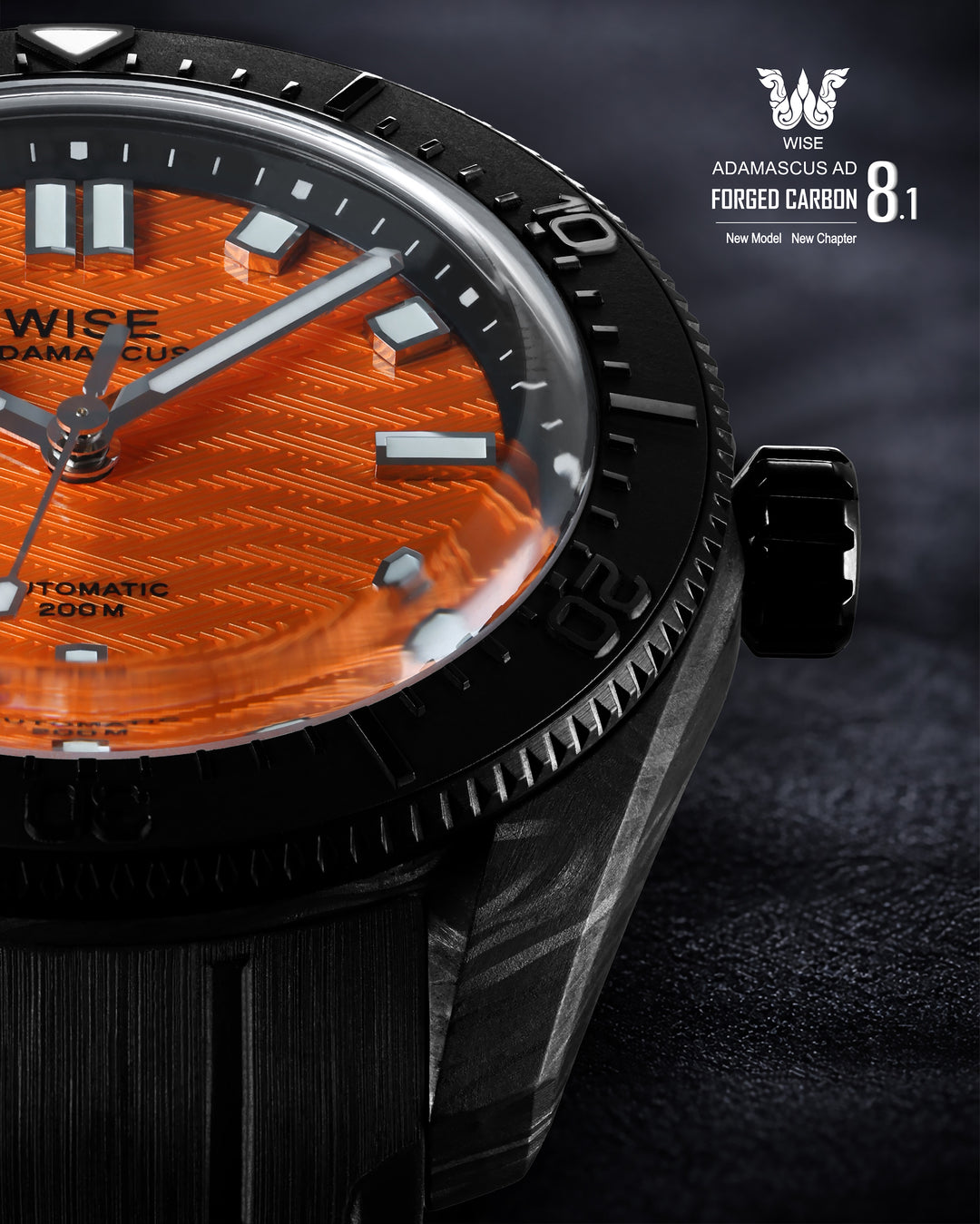 ADAMASCUS AD8180CB Forged Carbon – WISE