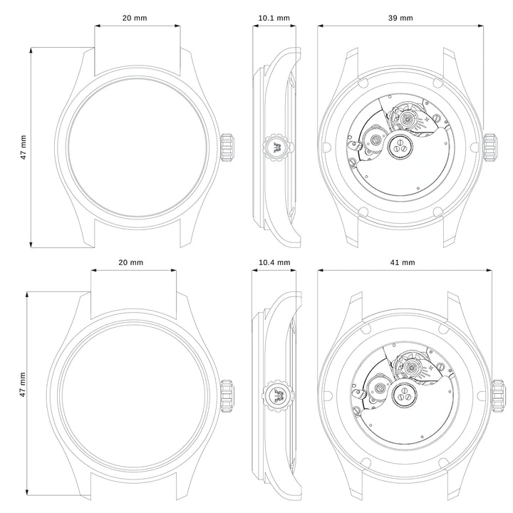 ADAMASCUS AD990 Stainless 904L (39, 41 mm.) – WISE