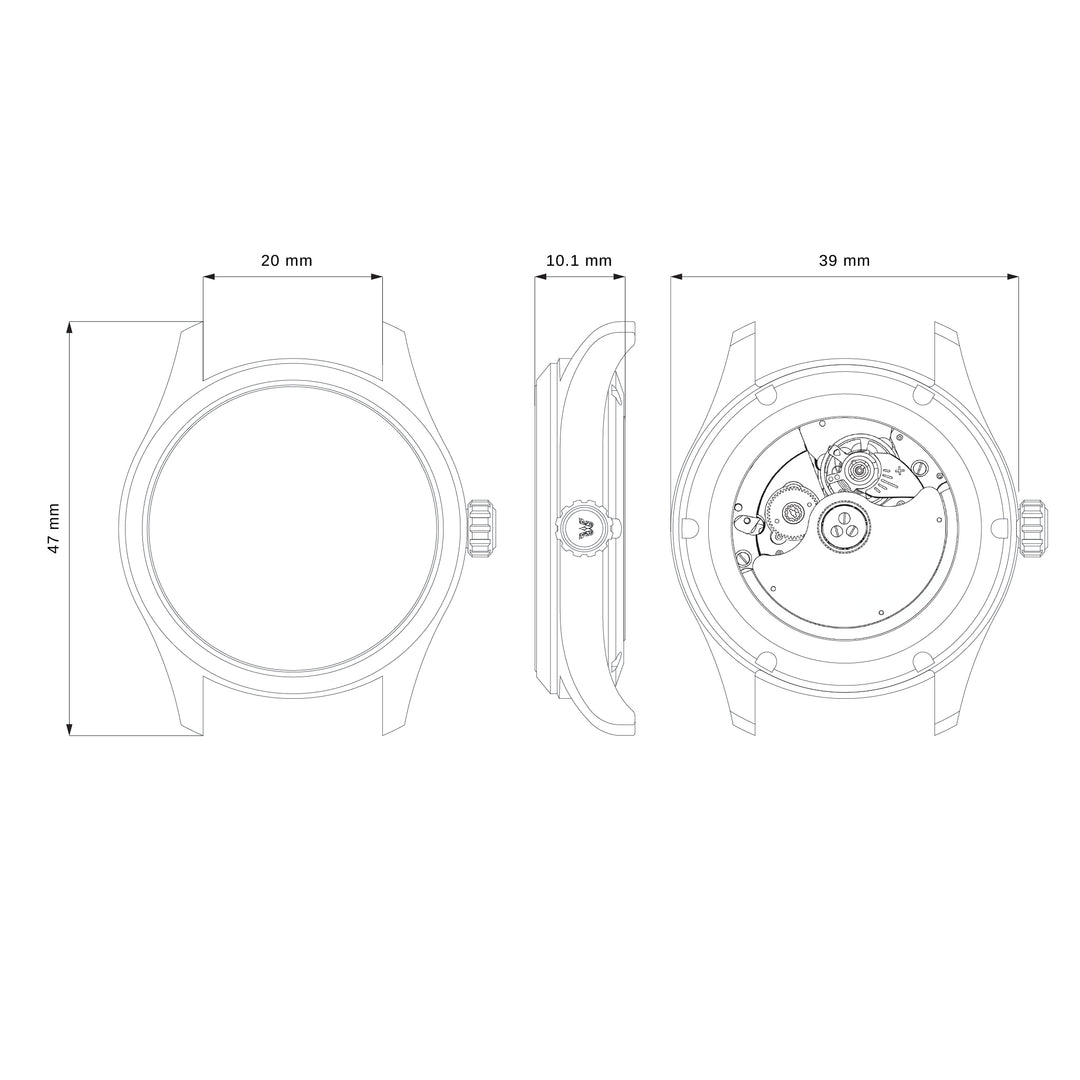 ADAMASCUS AD970 Stainless 904L (39 mm.) – WISE