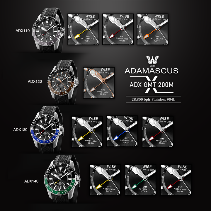 ADAMASCUS ADX120 True GMT FKM Rubber Set – WISE ADAMASCUS ADX120 True GMT FKM Rubber Set – WISE